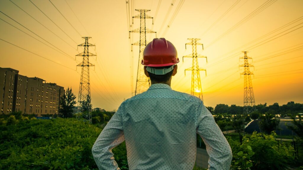 Man looking at the sunset.