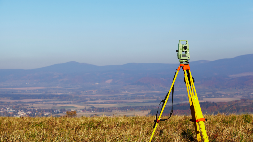 Boundary survey of an open land.
